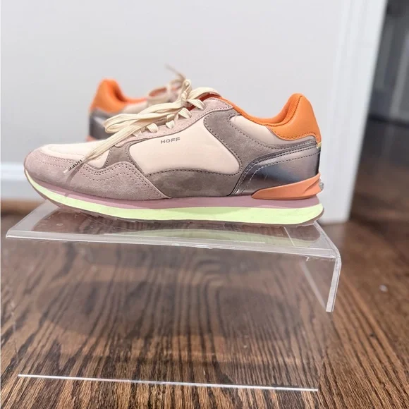 Hoff Women’s City Casual Sneaker Earth tone with Silver Peach Accent Size 8 - Picture 2 of 10